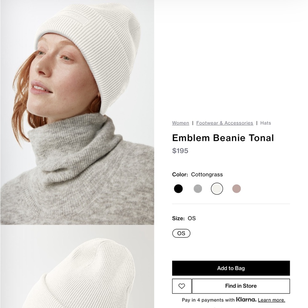 Canada goose emblem beanie